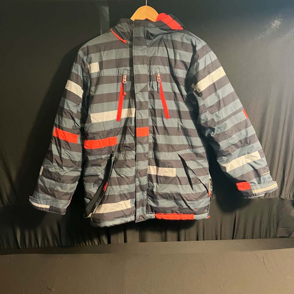 Columbia Omni-Shield Striped Winter Hooded Ski Jacket